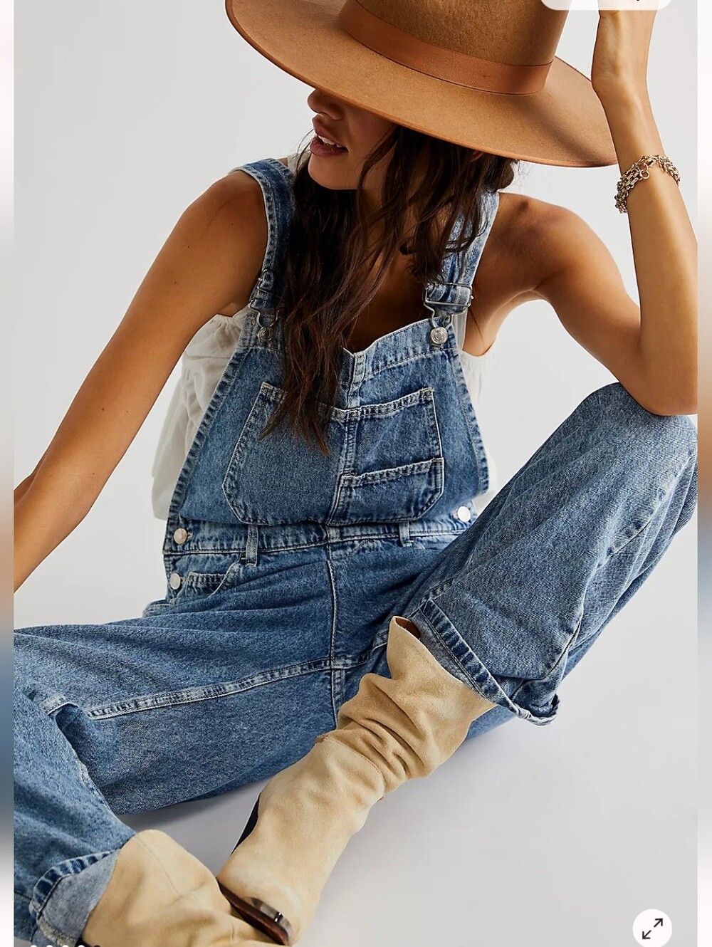 NWT Madewell Straight Leg Denim Overalls Size Small